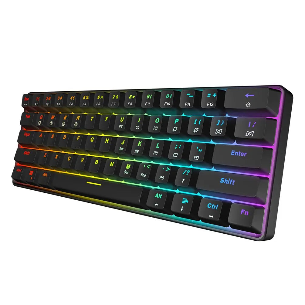 SKYLOONG GK61 Mini Portable 60% Gamer Optical Keyboard Wireless Bluetooth RGB Backlit Gaming Keyboard SK61 For Desktop iPad