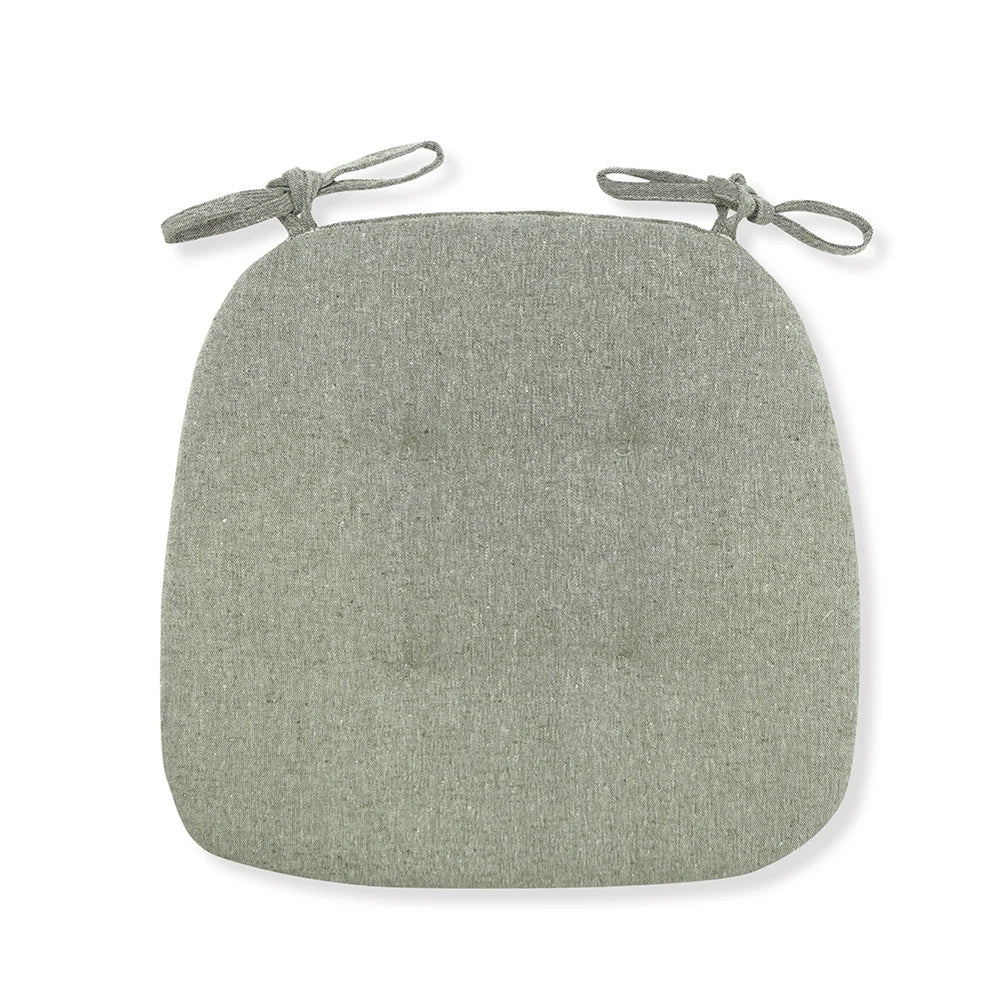 Summer Dining Chair Cushion Thickened Cotton Linen Breathable Cushion Student Horseshoe-shaped Chair Cushion Home Supplies