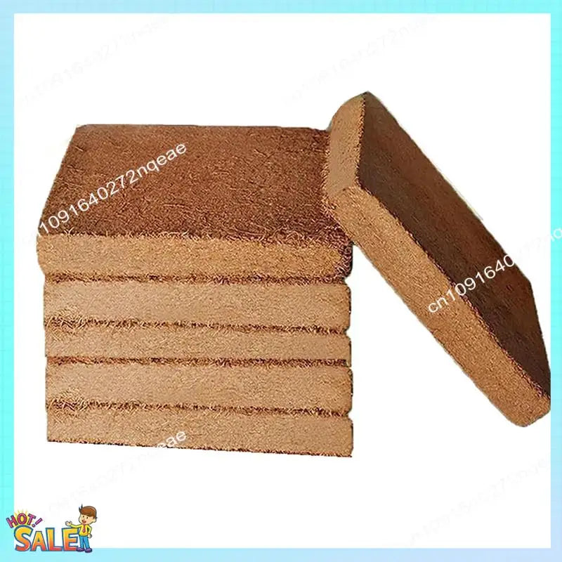 N08R 6Pcs Organic Coconut Fiber For Plants, Organic Coconut Bricks, Natural Organic Compressed Coconut Durable Easy To Use