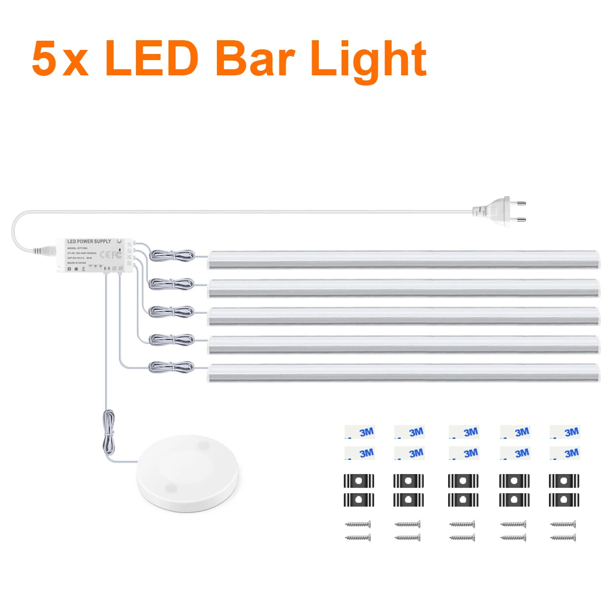 Motion Touch Sensor LED Lights Wireless Light Penetrable Wood Aluminum Bar Light Cabinet Wardrobe Lamp Backlight For Kitchen
