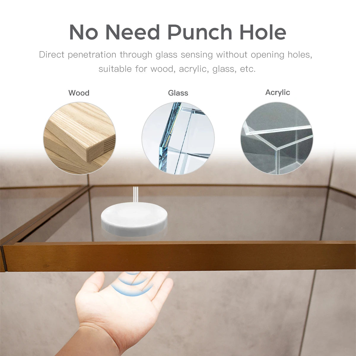 Motion Touch Sensor LED Lights Wireless Light Penetrable Wood Aluminum Bar Light Cabinet Wardrobe Lamp Backlight For Kitchen