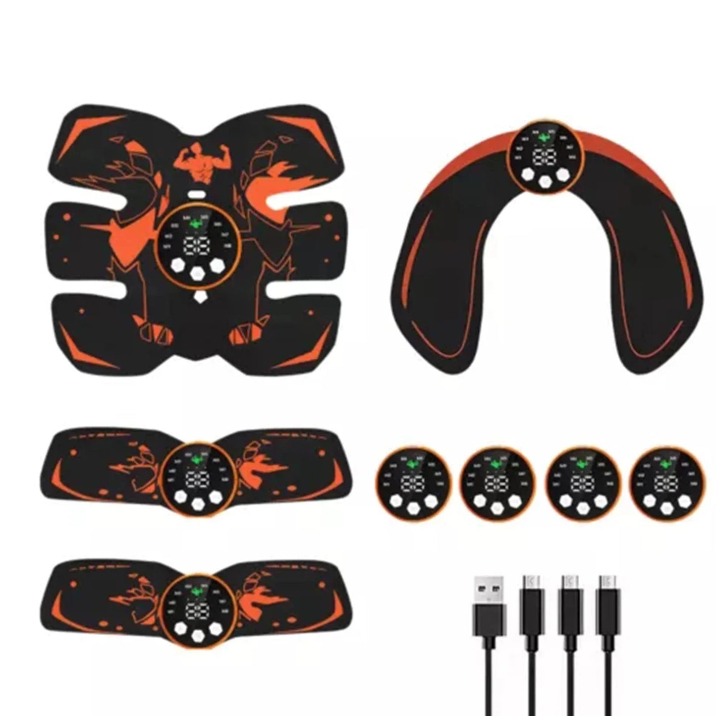 ABS Stimulator Electric ABS Muscle Stimulator Fitness Abdominal Rechargeable Wireless Muscle Toner 8 Modes 29 Levels Intensitys