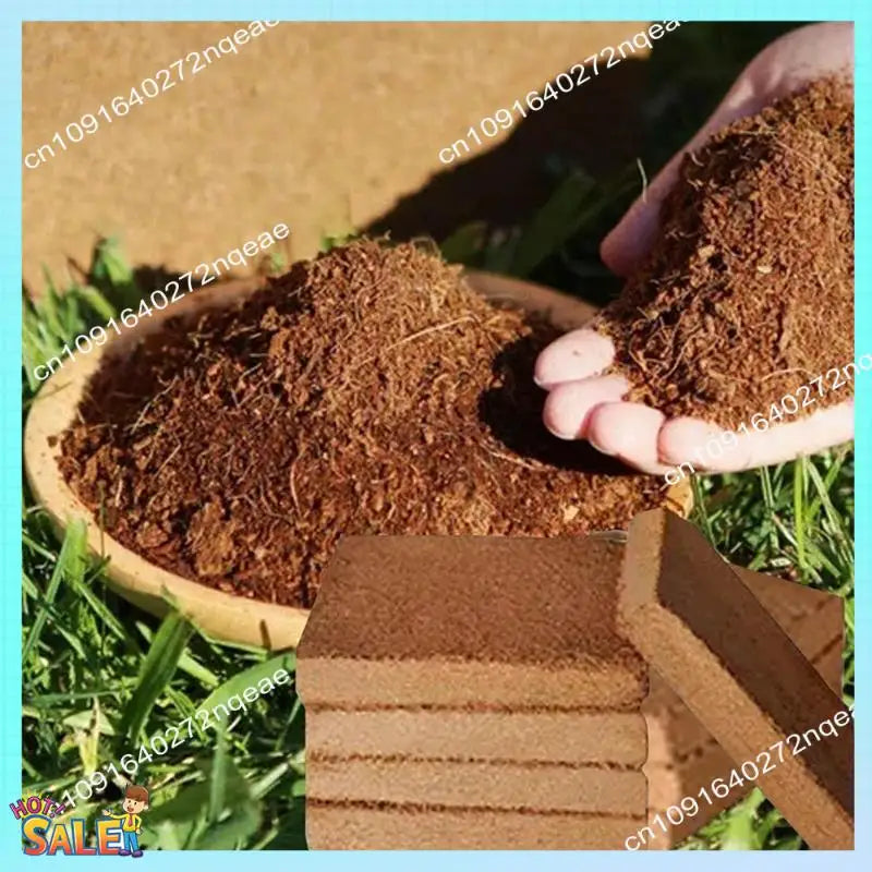 N08R 6Pcs Organic Coconut Fiber For Plants, Organic Coconut Bricks, Natural Organic Compressed Coconut Durable Easy To Use