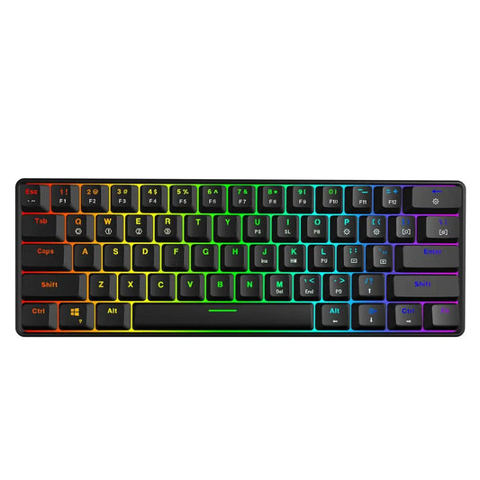 SKYLOONG GK61 Mini Portable 60% Gamer Optical Keyboard Wireless Bluetooth RGB Backlit Gaming Keyboard SK61 For Desktop iPad