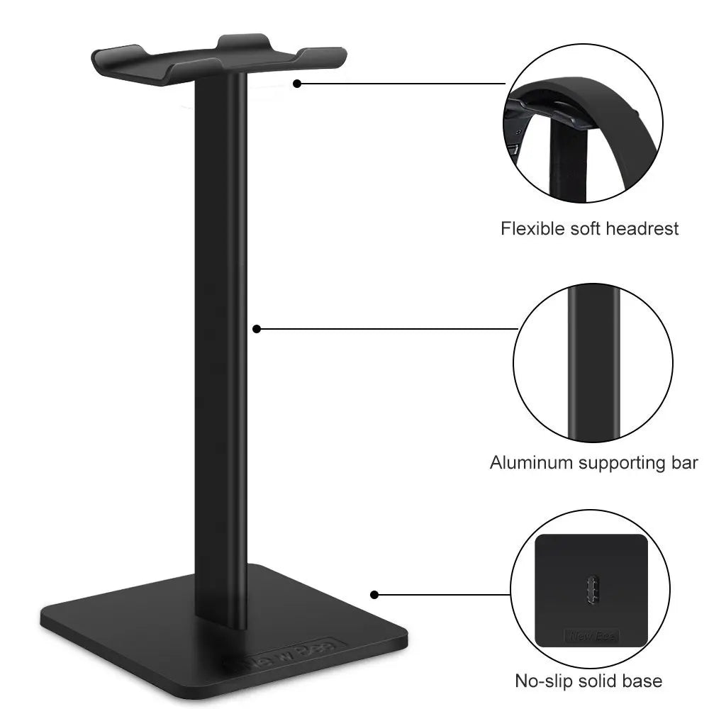 New Bee Z1 Aluminium Alloy Headphone Stand Holder Gaming Headset Stand Rack Desktop Organizer Display Earphone Hanger Bracket