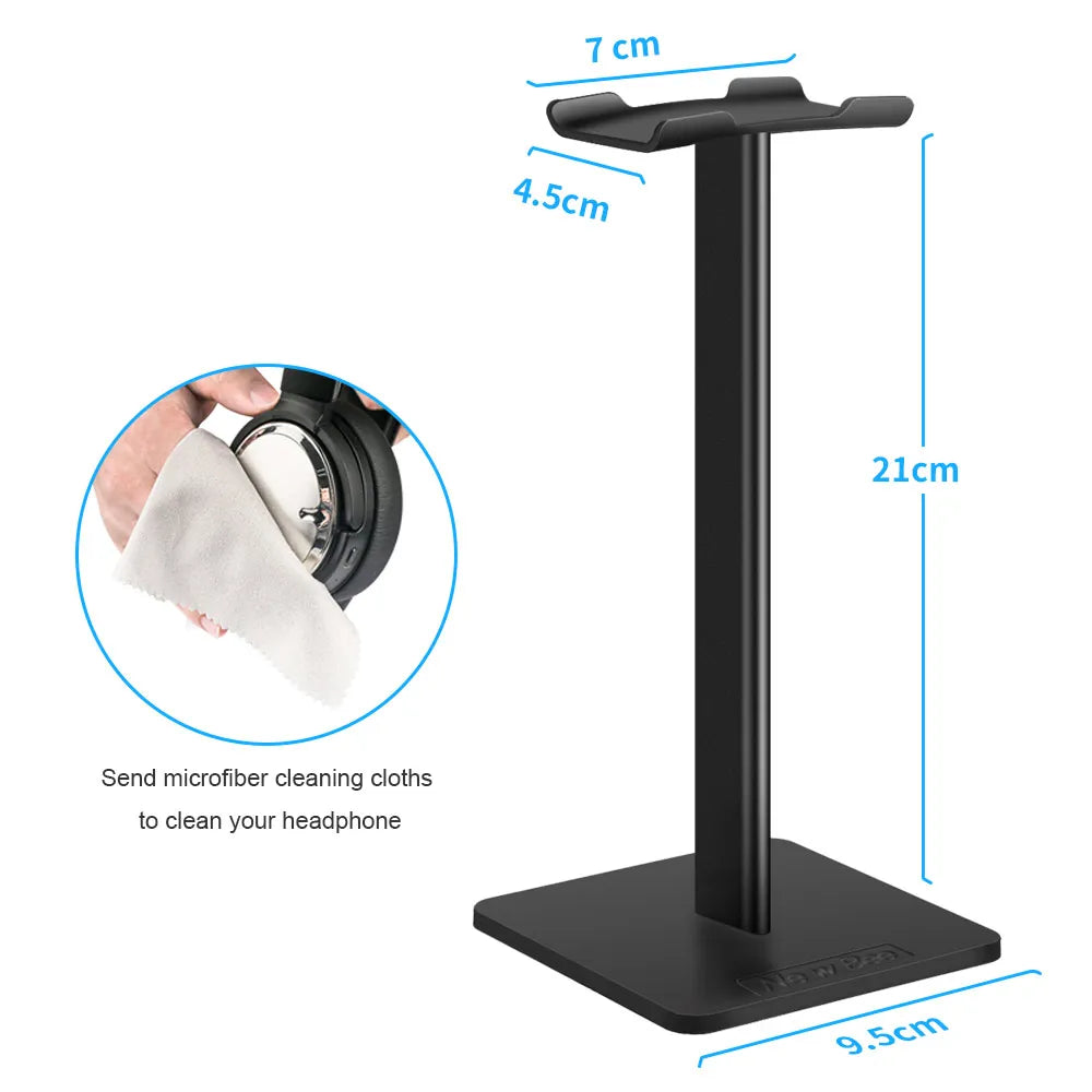New Bee Z1 Aluminium Alloy Headphone Stand Holder Gaming Headset Stand Rack Desktop Organizer Display Earphone Hanger Bracket