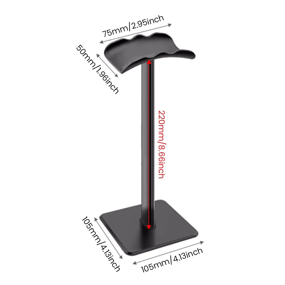 Aluminium Alloy Headphone Stand Holder Space Saving Gaming Headset Stand Rack Desktop Organizer Display Earphone Hanger Bracket