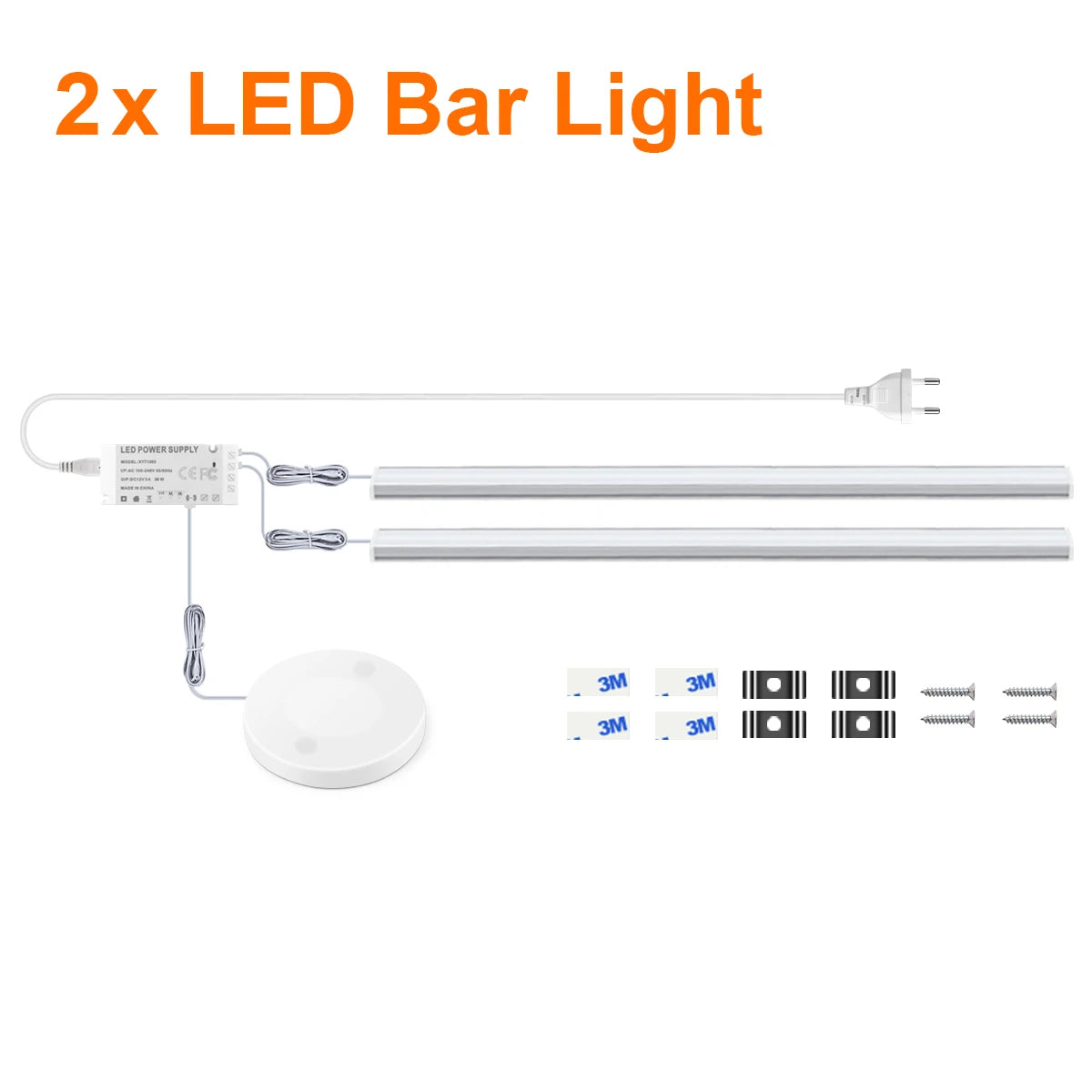 Motion Touch Sensor LED Lights Wireless Light Penetrable Wood Aluminum Bar Light Cabinet Wardrobe Lamp Backlight For Kitchen