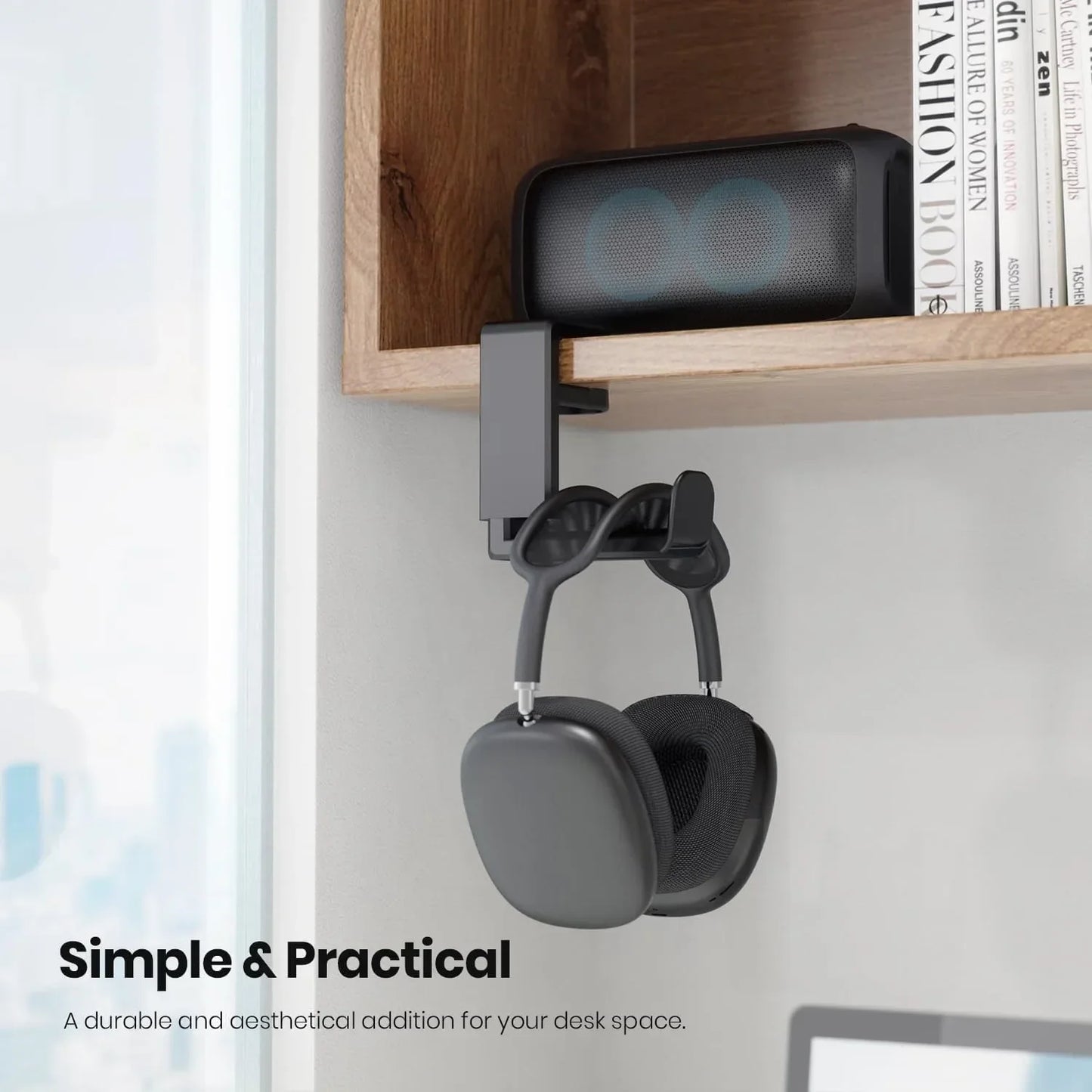 360° Rotating Headphone Stand Desktop Headset Holder PC Gaming Headset Desk Hanger Hook For Earphone Controller