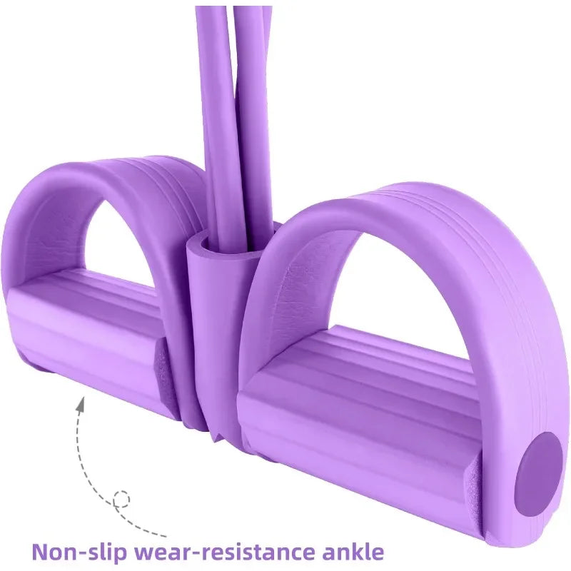 6-Level Resistance Band Tensioner with Non-Slip Handles - Home Fitness Equipment for Abdominal Muscle Training Yoga Abdominal