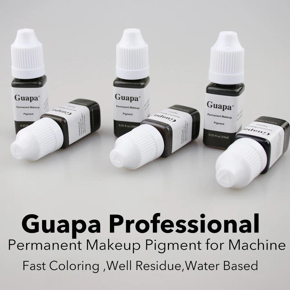 Guapa 10ml Organic Plant Water Base Natural Eyebrow Tattoo Ink Micropigmentation Permanent Makeup Eyeliner Pigment