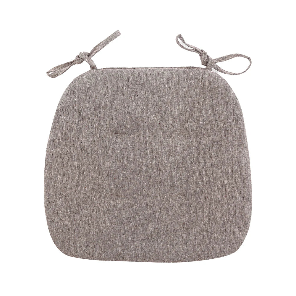 Summer Dining Chair Cushion Thickened Cotton Linen Breathable Cushion Student Horseshoe-shaped Chair Cushion Home Supplies