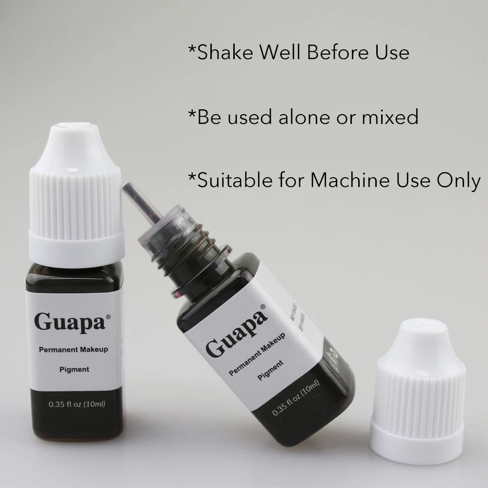 Guapa 10ml Organic Plant Water Base Natural Eyebrow Tattoo Ink Micropigmentation Permanent Makeup Eyeliner Pigment