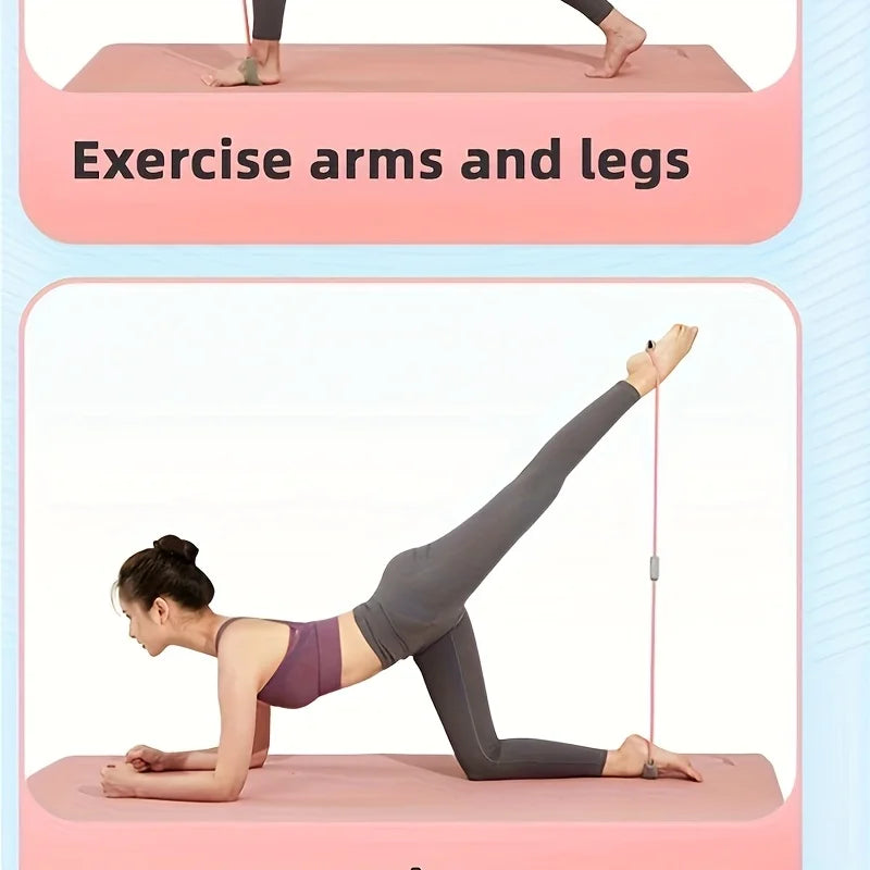 1pc 8-Shaped Yoga Resistance Band Medium Tension for Stretching Fitness Shoulder Opening Core Strength Training Home Exercise