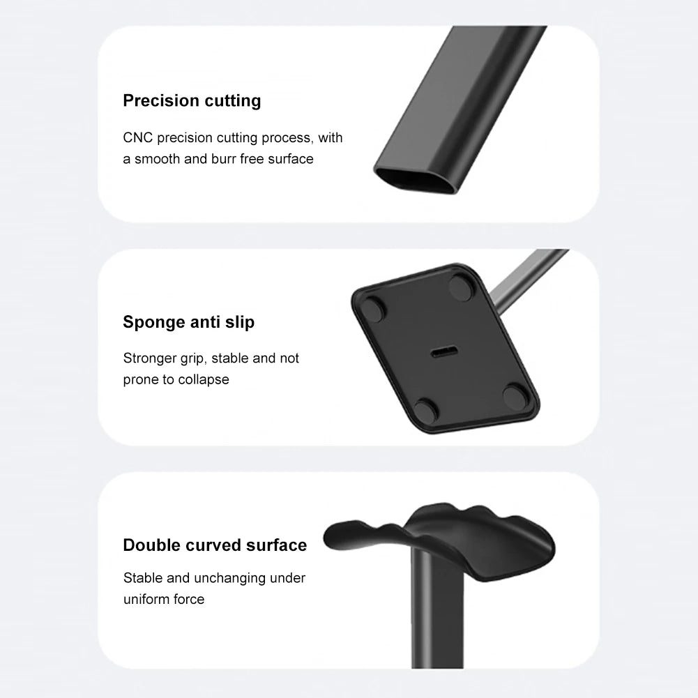 Ergonomic Curved Aluminum Alloy Headphone Display Holder Stable Stand for PC Gamer Accessories
