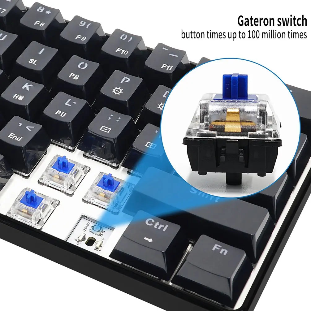 SKYLOONG GK61 Mini Portable 60% Gamer Optical Keyboard Wireless Bluetooth RGB Backlit Gaming Keyboard SK61 For Desktop iPad