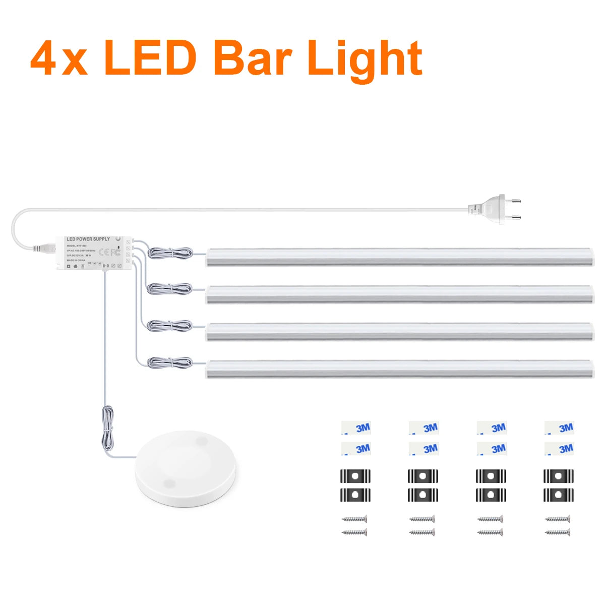 Motion Touch Sensor LED Lights Wireless Light Penetrable Wood Aluminum Bar Light Cabinet Wardrobe Lamp Backlight For Kitchen