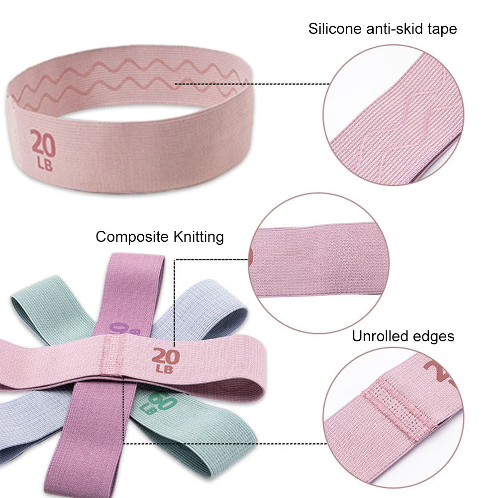 Resistance Bands for Legs and Butt Hip Glute Thigh Booty Elastic Workout Band Anti-Slip Stretch Fitness Strip Yoga Gym Equipment