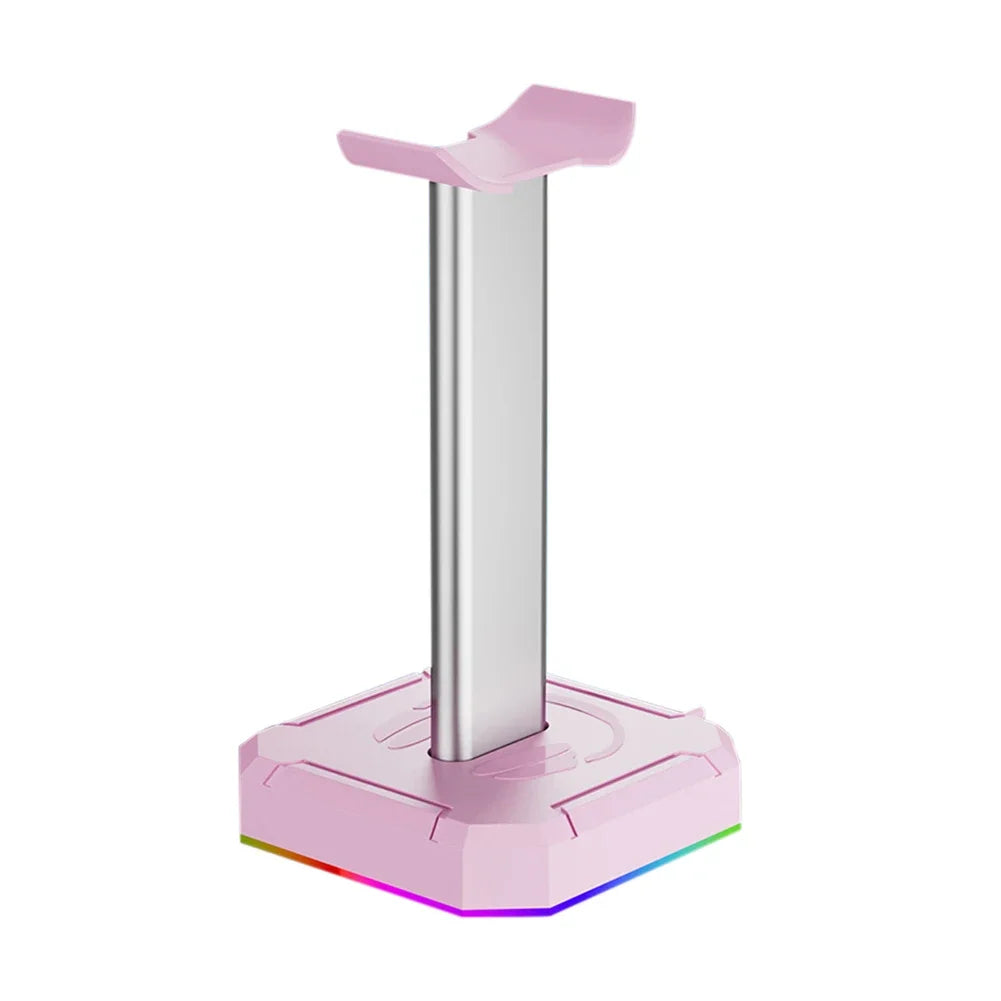 Headphone Support Stand RGB Backlight Gaming Headset Holder Display Rack Aluminum Alloy Desktop Earphone Hanger Vertical Bracket