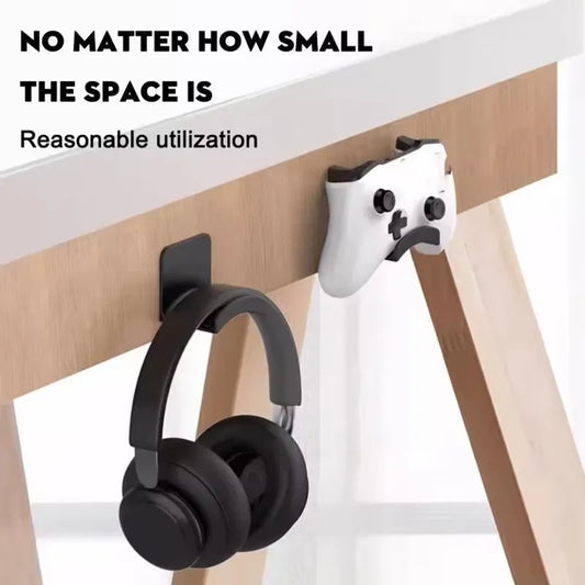 Universal Wall Mounted Headphone Stand Gaming Controller Under Desk Headset Holder Headset Display Rack for Earphone Bracket