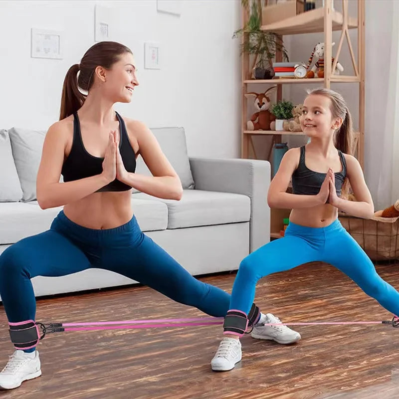 TPE Resistance Bands Ankle Straps Fitness Booty Band Squat Glute Workout Yoga Gym Equipment Guard Leg Strength Safety Extensions