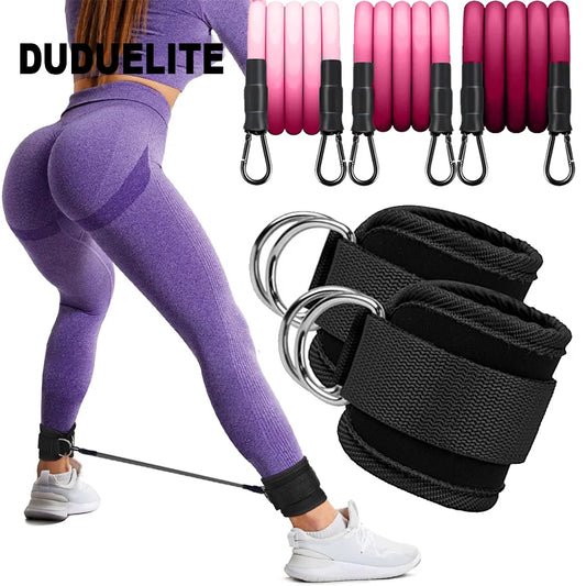 TPE Resistance Bands Ankle Straps Fitness Booty Band Squat Glute Workout Yoga Gym Equipment Guard Leg Strength Safety Extensions