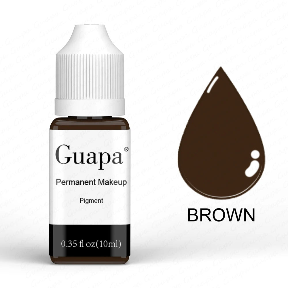 Guapa 10ml Organic Plant Water Base Natural Eyebrow Tattoo Ink Micropigmentation Permanent Makeup Eyeliner Pigment