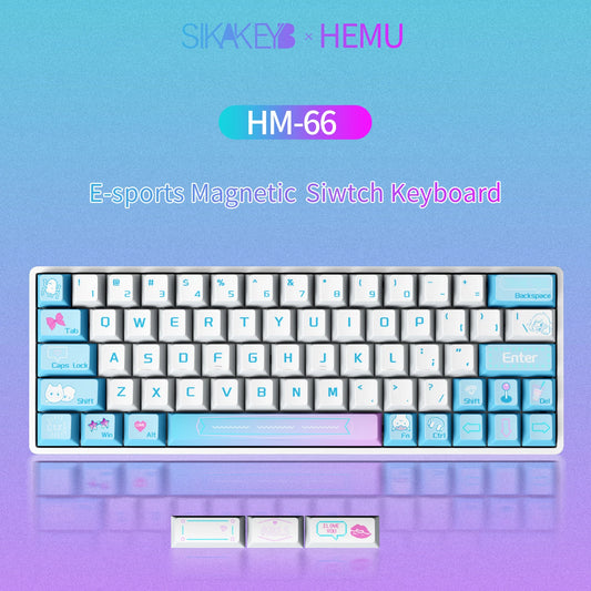 Sikakeyb Castle NEW HM66 Magnetic Keyboard 66Keys 60% Compatible With GH60 Wired Type-C Gateron Magnetic Jade Switch FPS Gaming