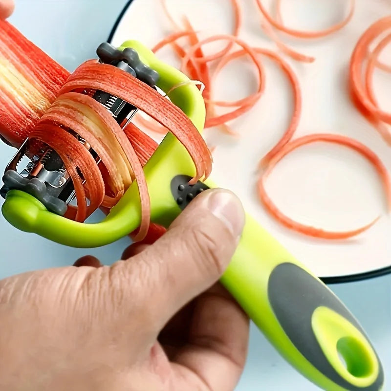 3 in 1 Rotary Peeler Fruit Vegetables Cabbage Graters Salad Carrot Potato Slicer Kitchen Multifunction Grater Julienne Peeler