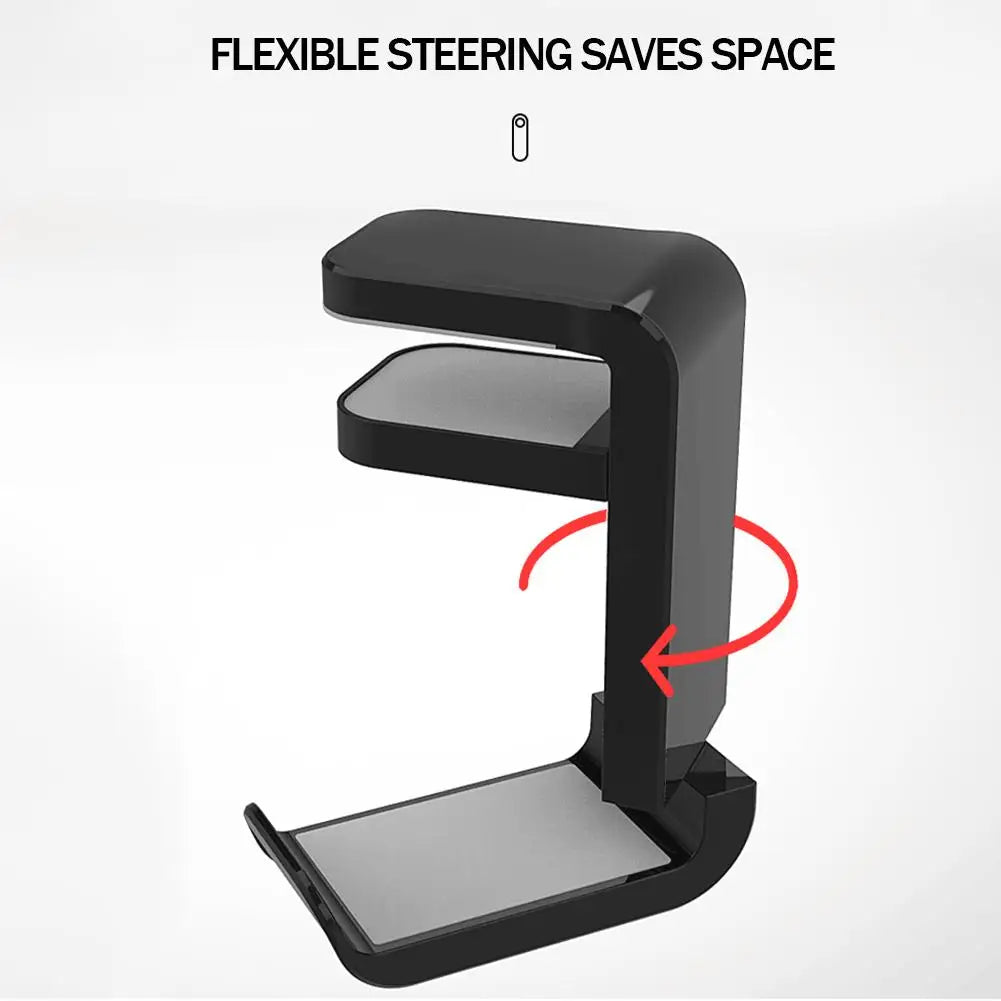 Universal 360° Rotating Headphone Stand Desktop Headset Holder PC Gaming Wall Mount Desk Hanger Hook For Earphone Controller ﻿