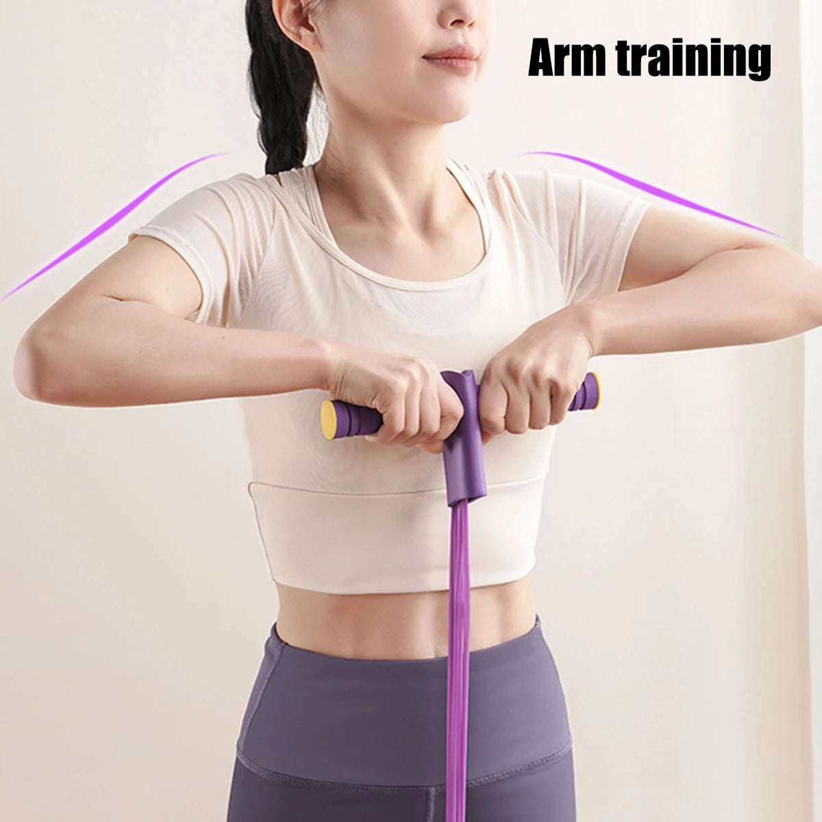 Six-Tube Pedal Tensioner Multi-Functional Household Fitness Equipment Yoga Abdominal Strengthening Elastic Band Tension Rope